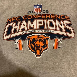 Chicago Bears 2006 NFC Champion T-Shirt Size 2XL Knit In USA